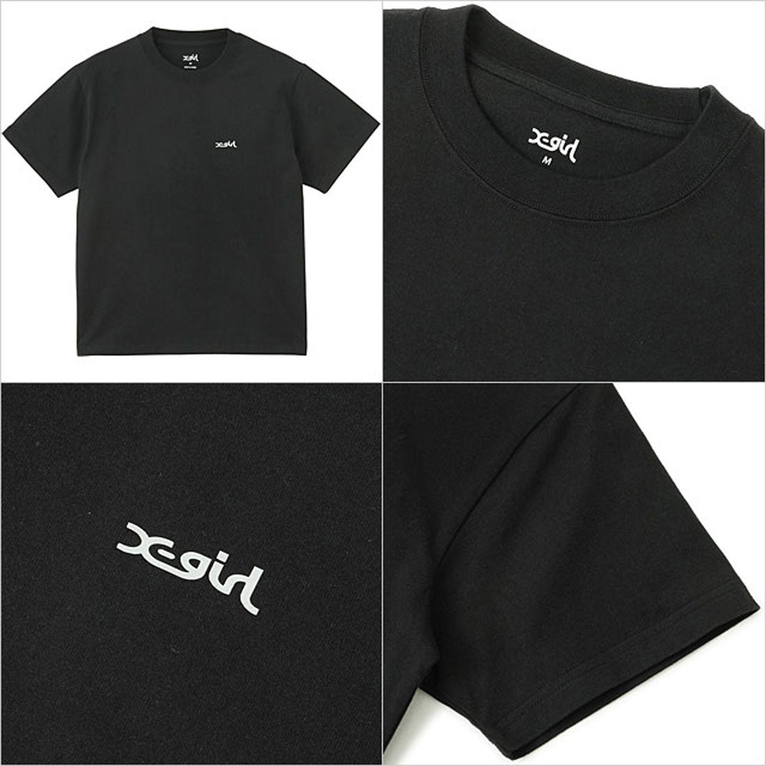 エックスガール X-girl REPEAT MILLS LOGO S/S TEE BLACK ブラック 黒 [105252011005] （ブラック） ブラック