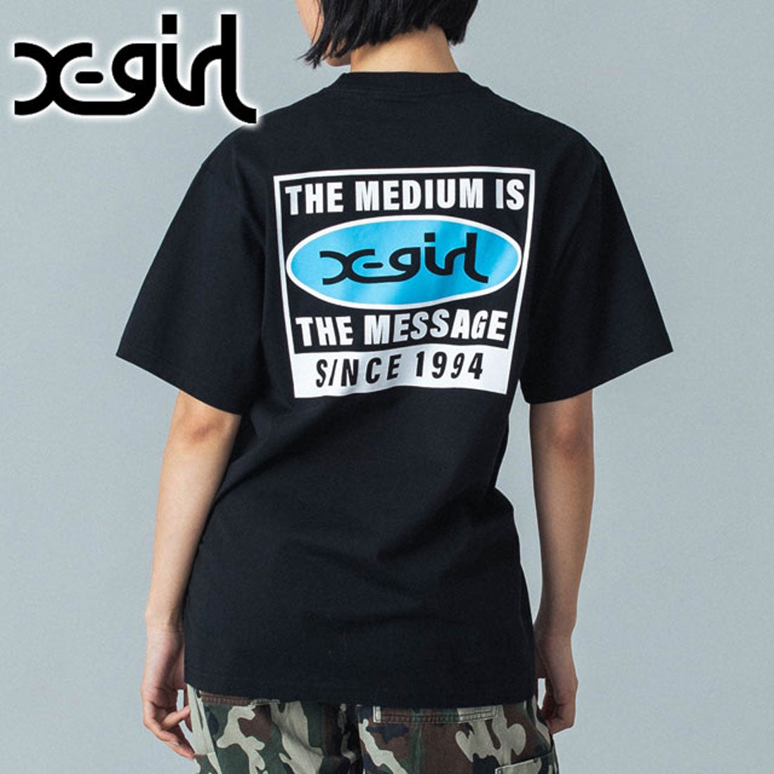 エックスガール X-girl BOX LOGO S/S TEE BLACK [105258011001] （BLACK） BLACK