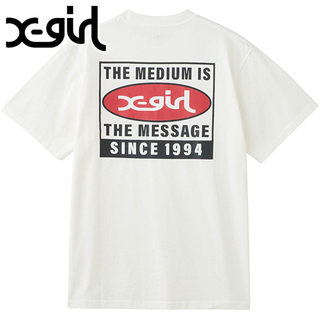 エックスガール X-girl BOX LOGO S/S TEE WHITE [105258011001] （WHITE） WHITE