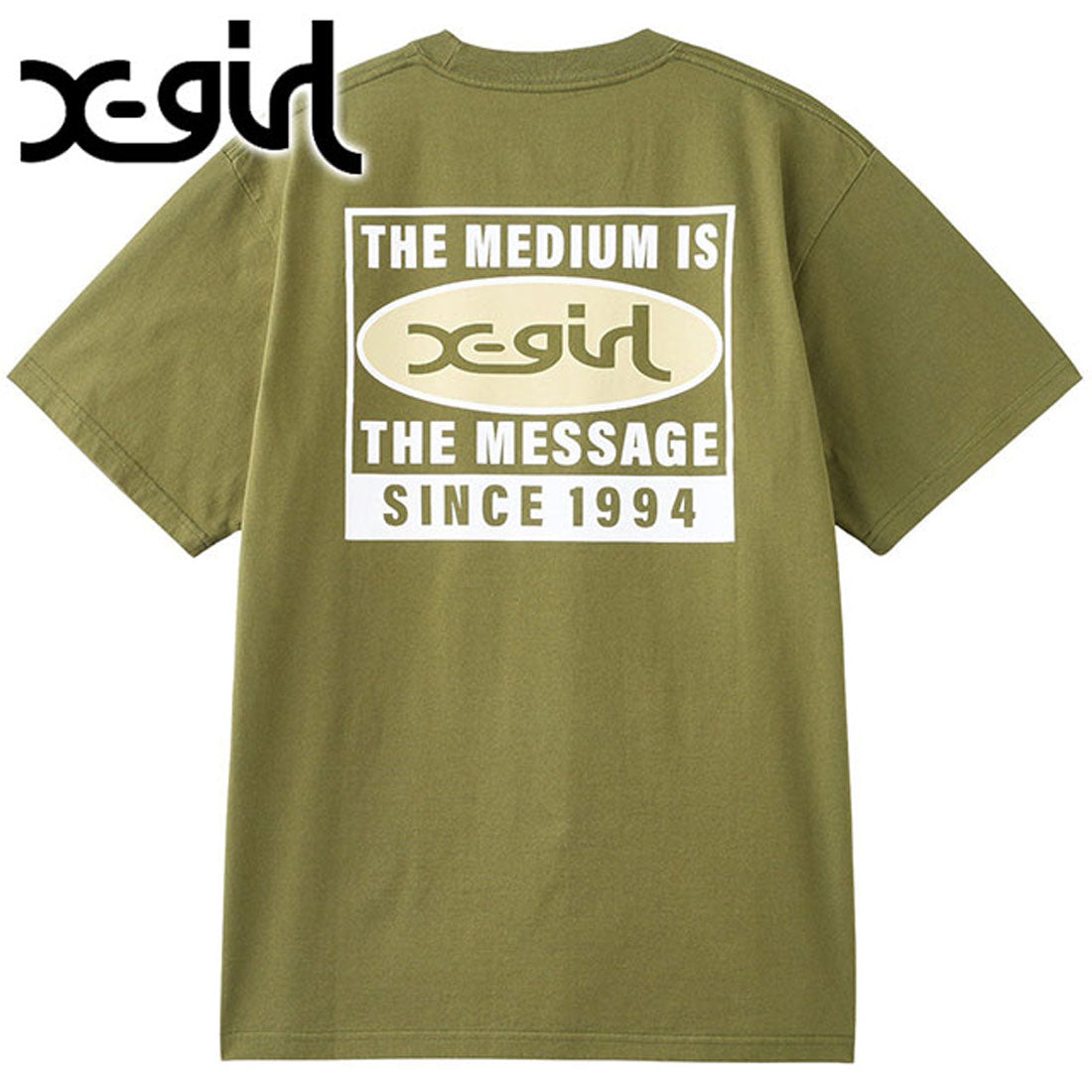 エックスガール X-girl BOX LOGO S/S TEE OLIVE [105258011001] （OLIVE） OLIVE