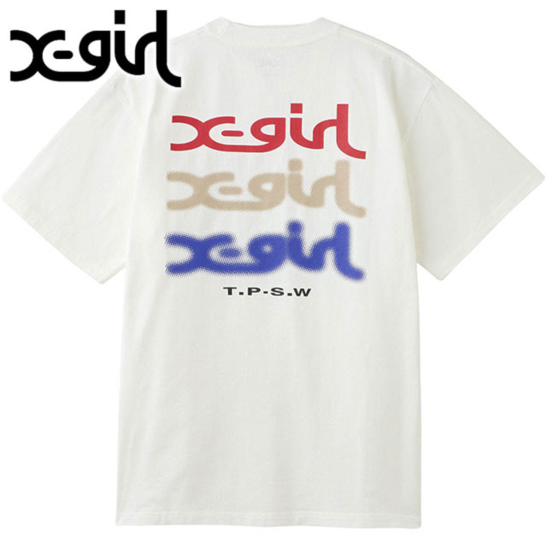 エックスガール X-girl GLOW LOGO S/S TEE WHITE [105258011004] （WHITE） WHITE