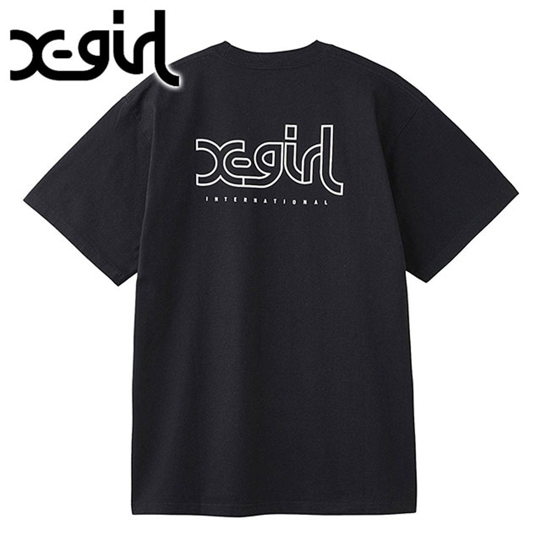エックスガール X-girl MILLS LOGO S/S TEE BLACK [105258011006] （BLACK） BLACK