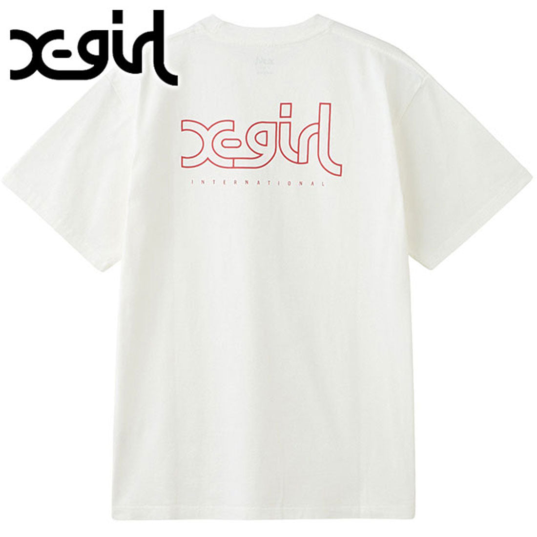 エックスガール X-girl MILLS LOGO S/S TEE WHITE [105258011006] （WHITE） WHITE