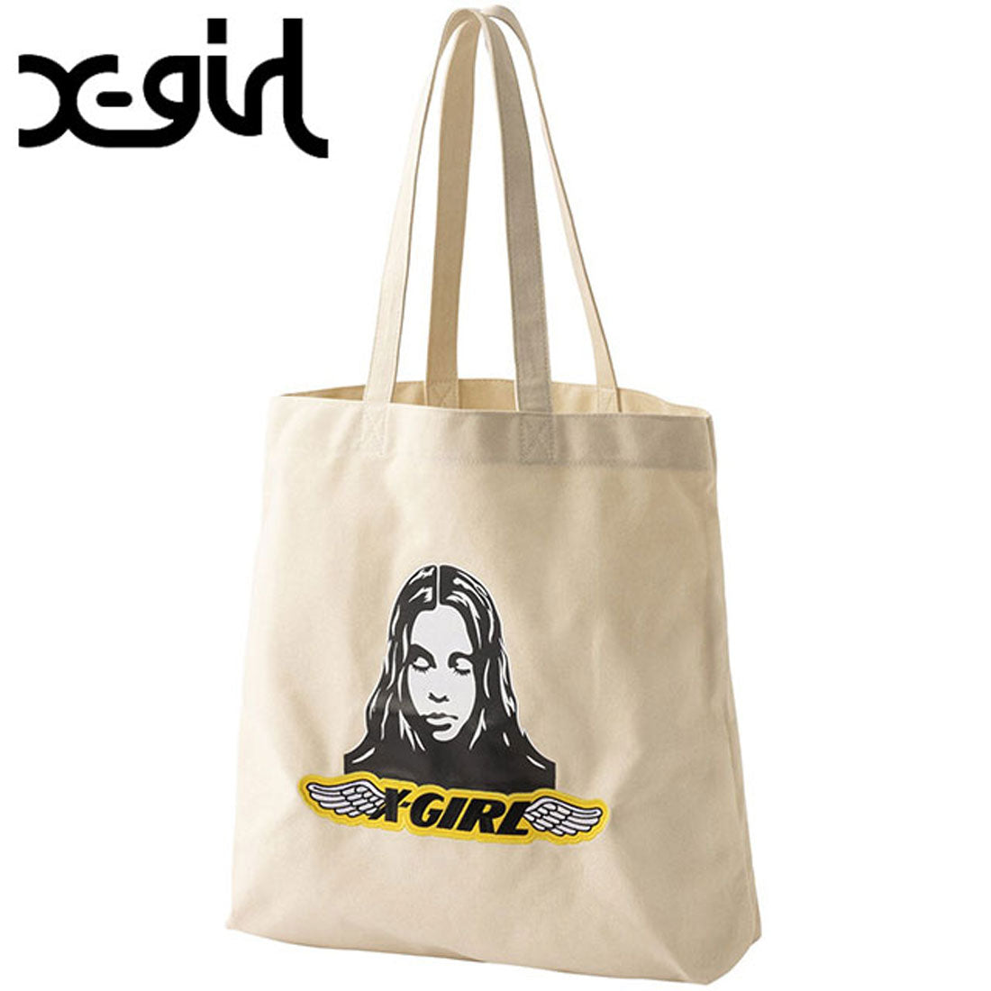 エックスガール X-girl ANGEL FACE PATCH TOTE BAG WHITE ホワイト 白 [105252053002] （ホワイト） ホワイト