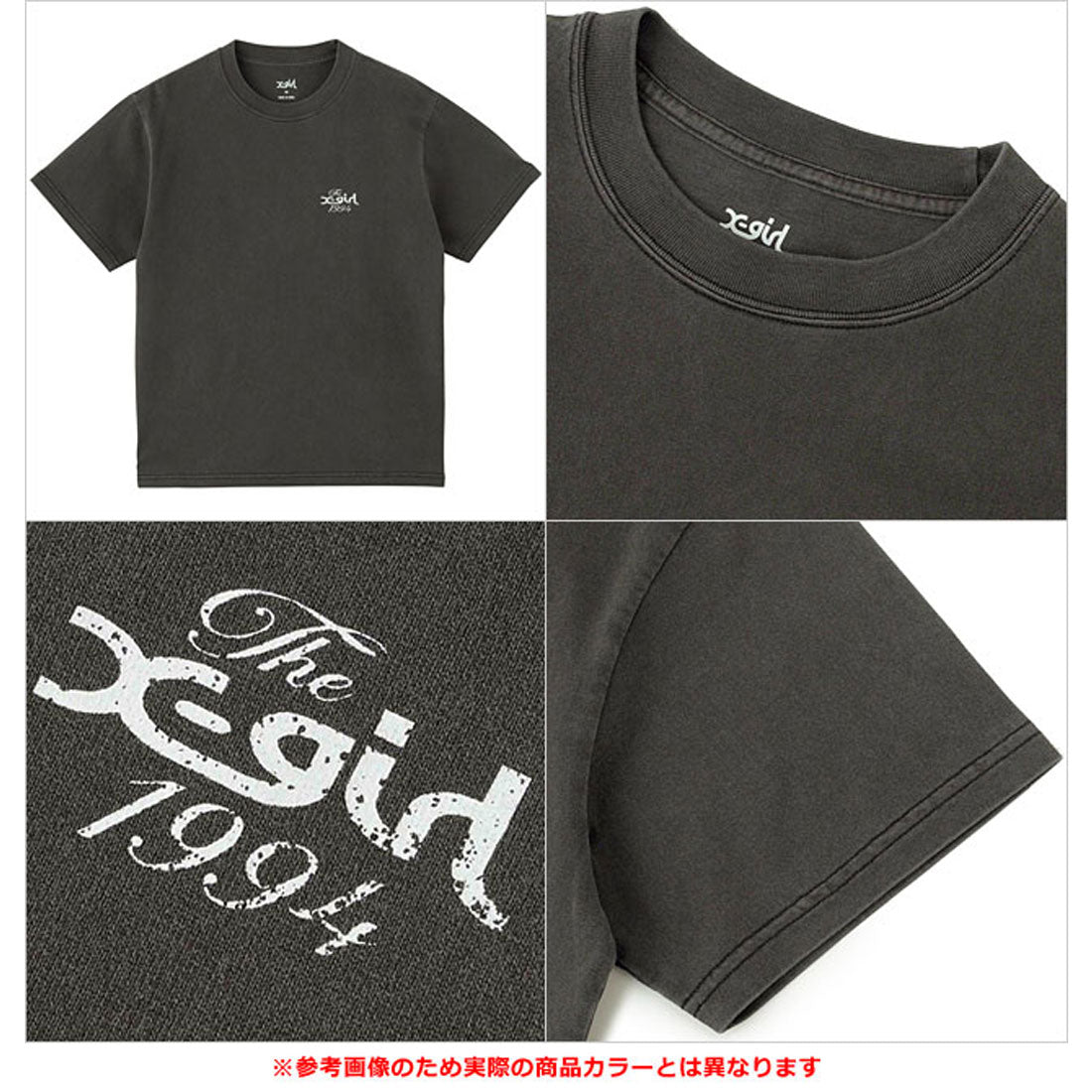 エックスガール X-girl PIGMENT DISTRESSED CIRCLE LOGO S/S TEE PINK ピンク [105252011017] （ピンク） ピンク