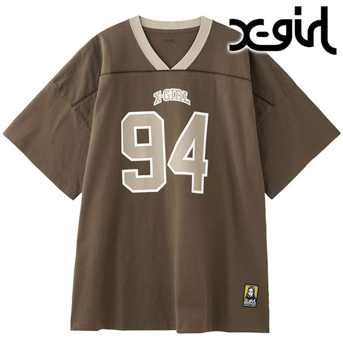 エックスガール X-girl NUMBERING S/S BIG TEE DRESS BROWN [105251041004] （BROWN） BROWN