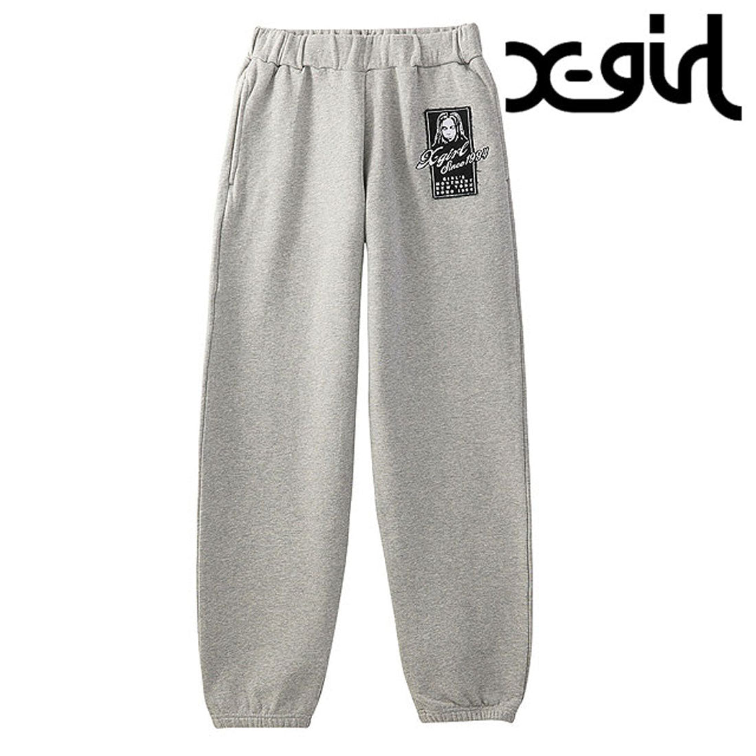 エックスガール X-girl FACE BOX PATCH SWEAT PANTS ASH [105253031010] （ASH） ASH