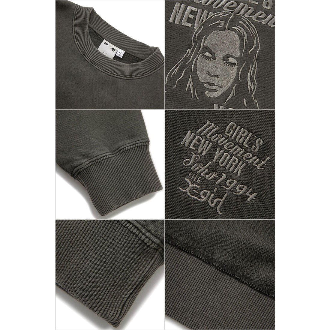 エックスガール X-girl MIX LOGO & FACE FADED CREWNECK SWEAT TOP ブラック [105254012016] （ブラック） ブラック