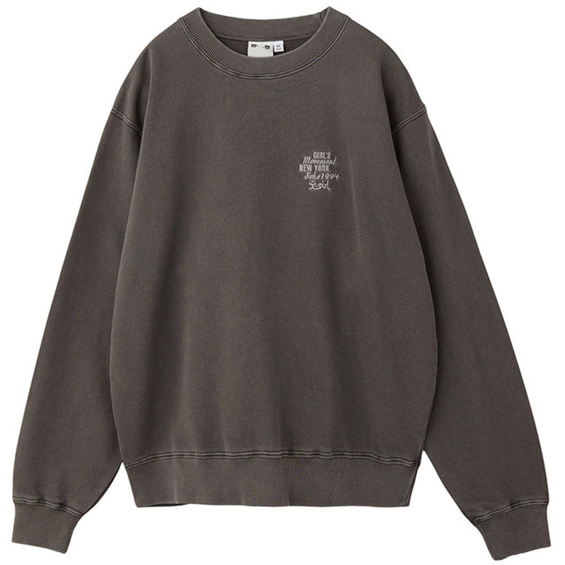 エックスガール X-girl MIX LOGO & FACE FADED CREWNECK SWEAT TOP ブラック [105254012016] （ブラック） ブラック