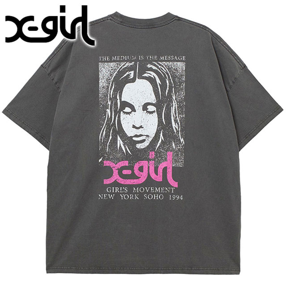 エックスガール X-girl FADED FACE S/S BIG TEE DRESS BLACK [105261041002] （BLACK） BLACK