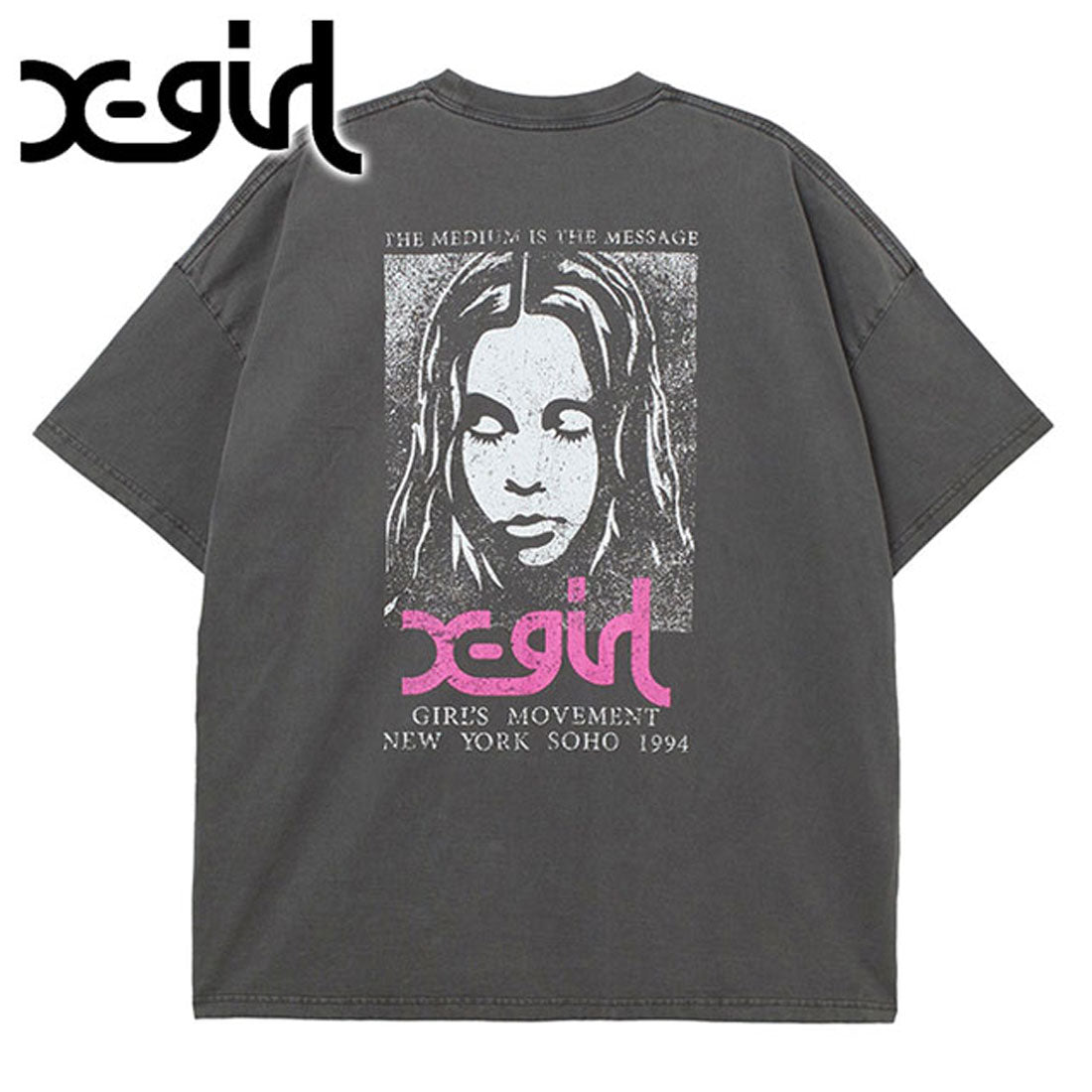 エックスガール X-girl FADED FACE S/S BIG TEE DRESS BLACK [105261041002] （BLACK） BLACK