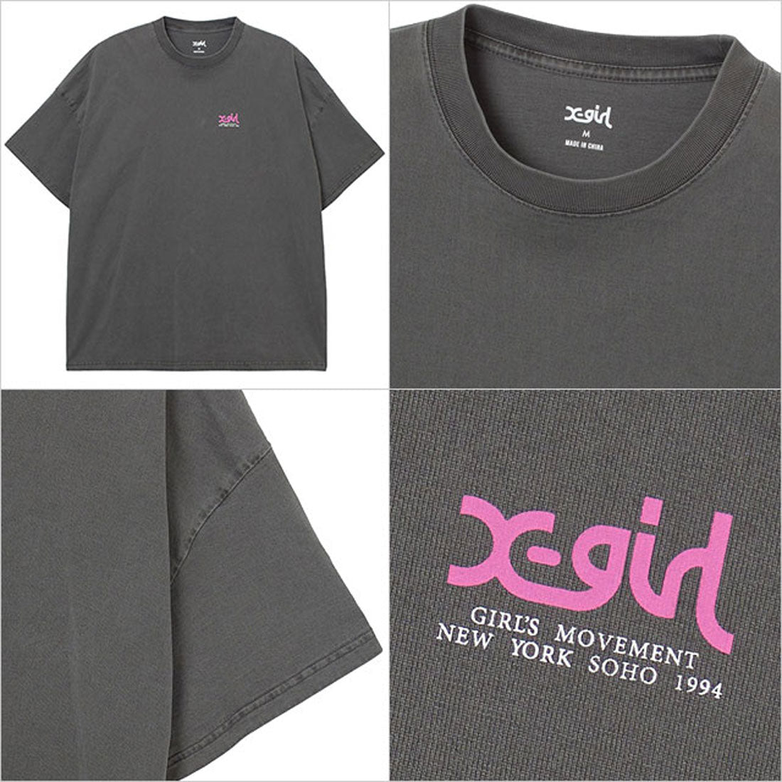 エックスガール X-girl FADED FACE S/S BIG TEE DRESS BLACK [105261041002] （BLACK） BLACK