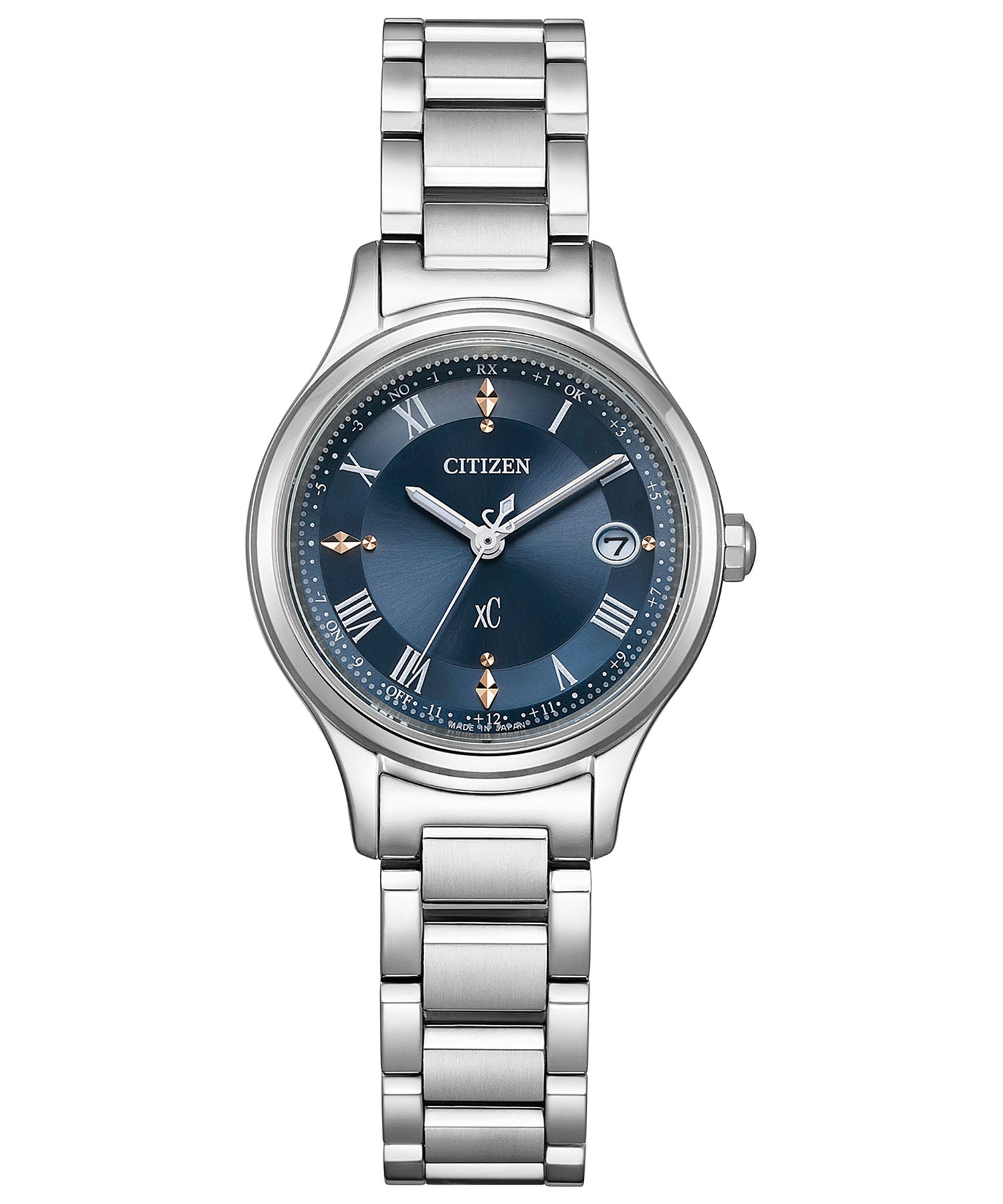 CROSSSEA xC xC CROSSSEA Hikari Collection Solar Powered Eco-Drive Radio-Controlled Clock Titania Happy Flight Eternal Platinum
