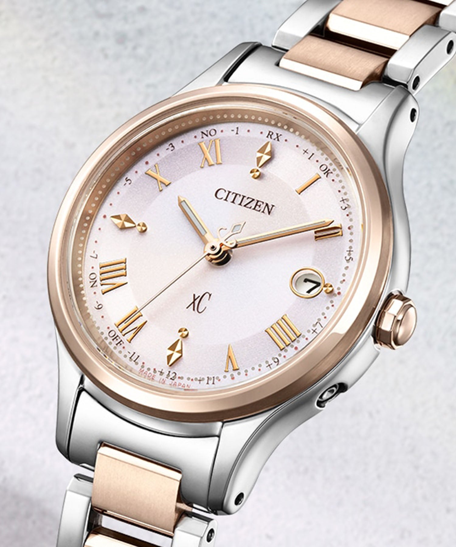 CROSSSEA xC xC CROSSSEA Solar Powered Eco-Drive Radio-Controlled Watch Model Worn by Keiko Kitagawa Sakura Pink Hikari Collection