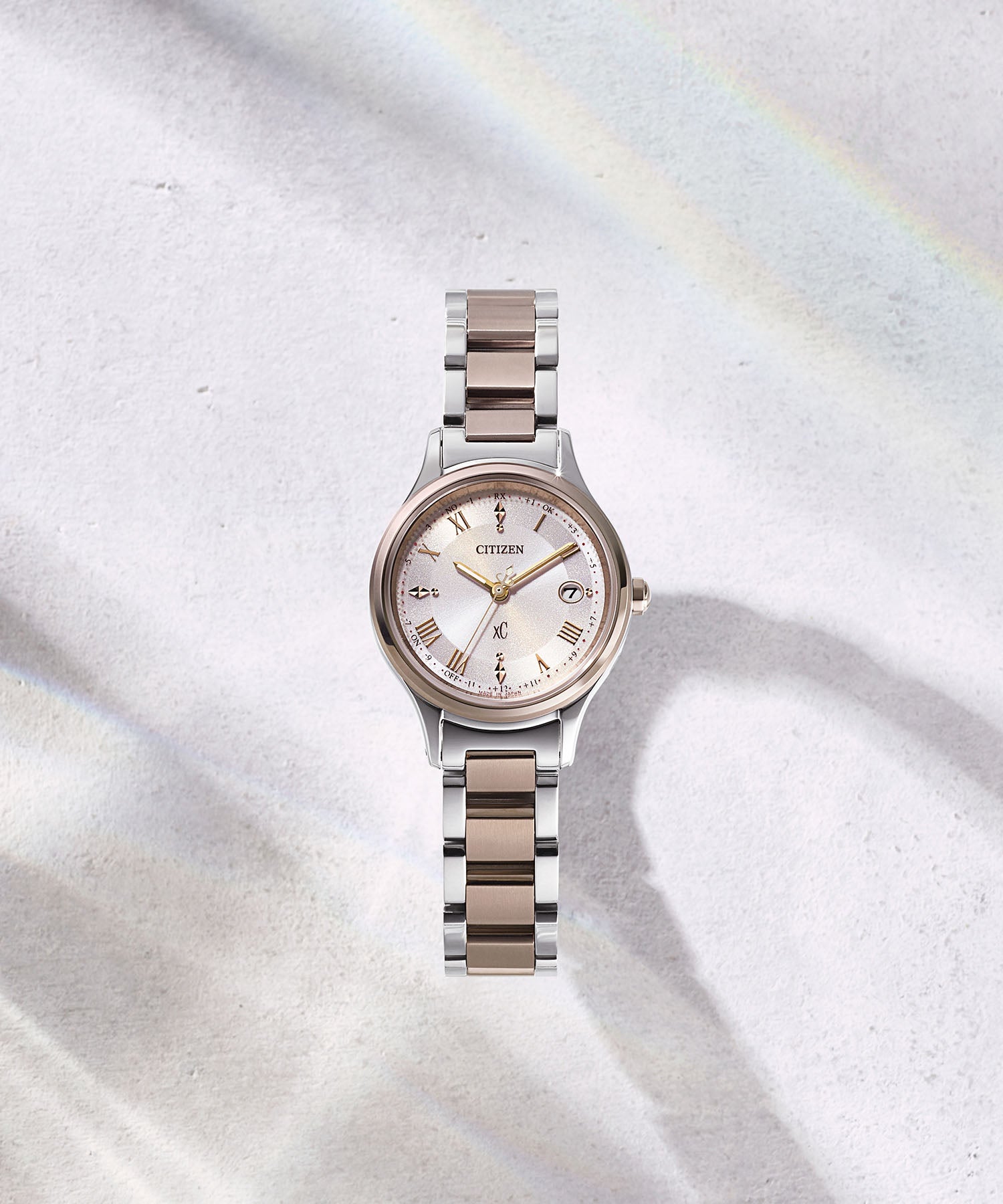 CROSSSEA xC xC CROSSSEA Solar Powered Eco-Drive Radio-Controlled Watch Model Worn by Keiko Kitagawa Sakura Pink Hikari Collection