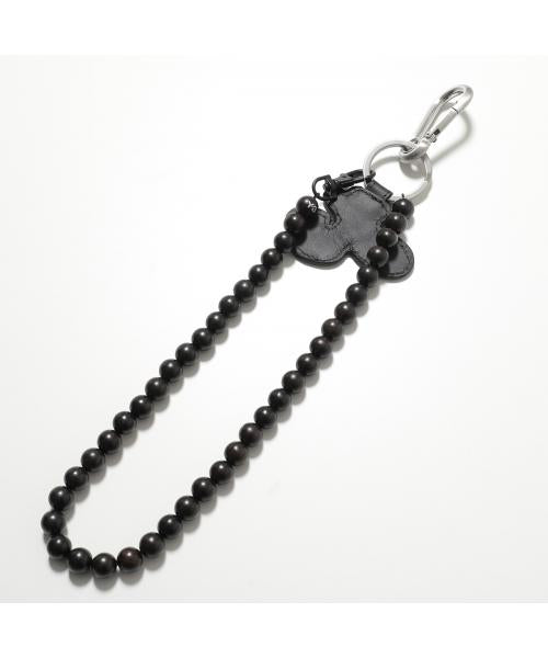 ワイスリー Y-3 Y-3 キーリング KEY CHAIN JV9726 ウッドビーズ レザー （BLACK/ブラック） BLACK/ブラック