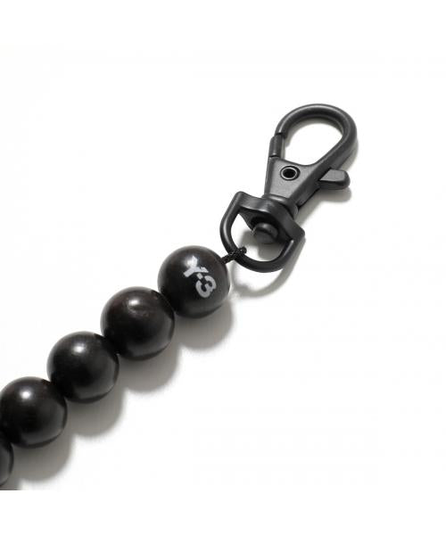 ワイスリー Y-3 Y-3 キーリング KEY CHAIN JV9726 ウッドビーズ レザー （BLACK/ブラック） BLACK/ブラック