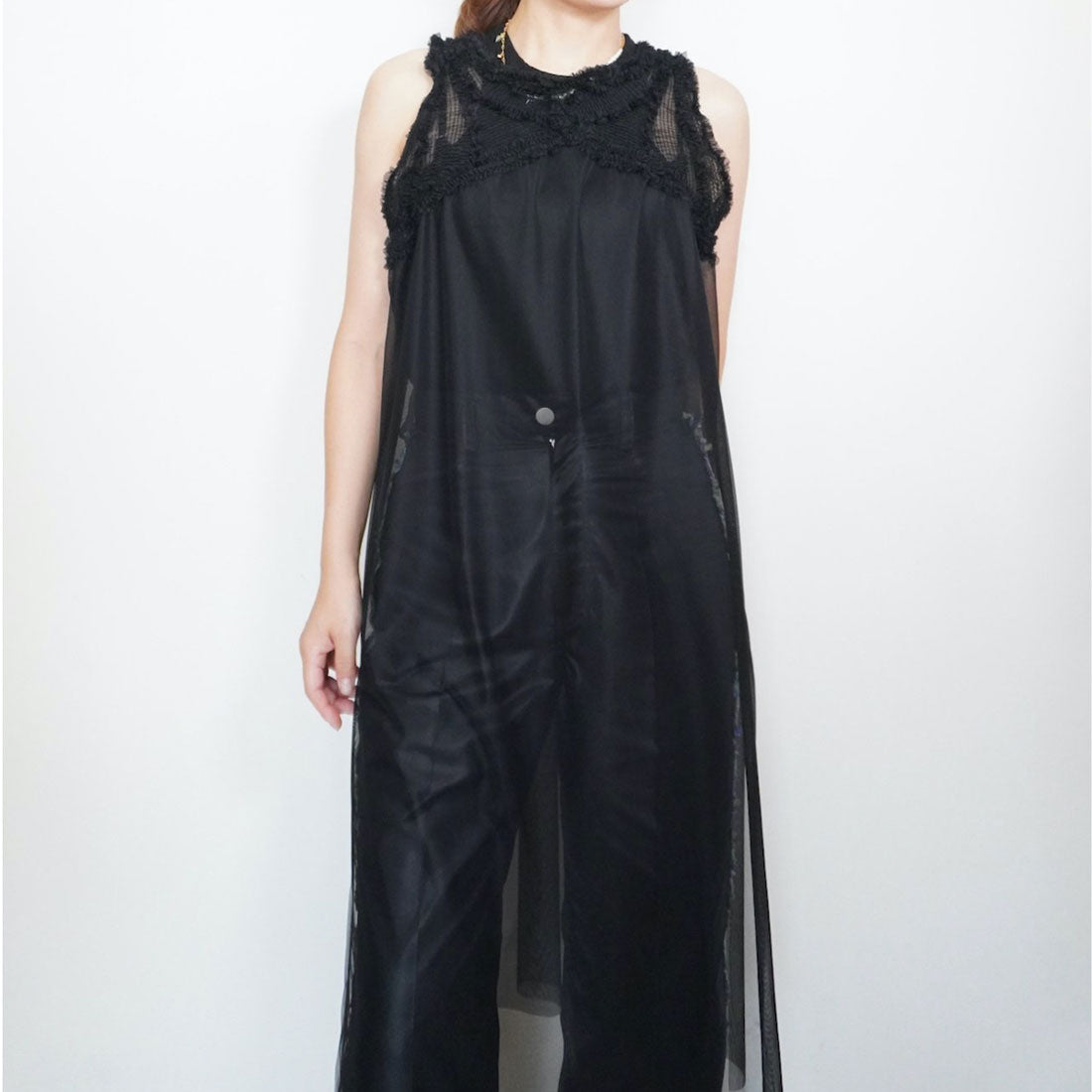 ユウミアリア YuumiARIA YuumiARIA EMBROIDARY TULLE DRESS（ユウミアリア エンブロイダリー チュール ドレス） （BLACK） BLACK