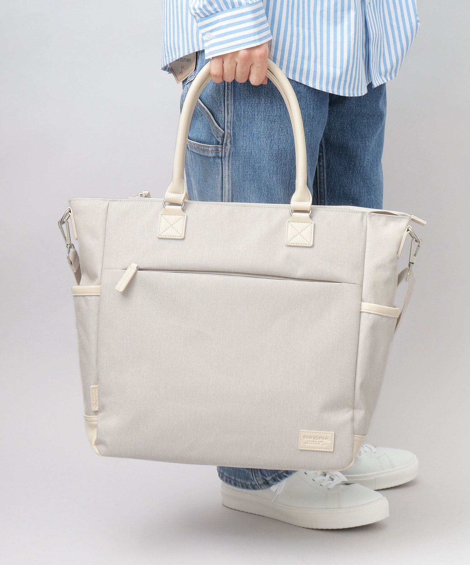 ヤックパック YAKPAK トートバッグ メンズ ショルダーバッグ 撥水 2way 大容量 a4 （アイボリー） アイボリー