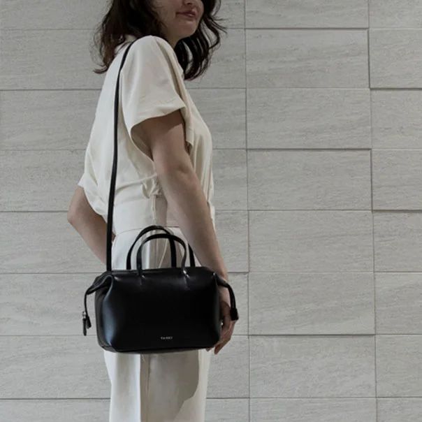 ヤーキ YAHKI ソフトダブルフェイスレザー2WAYボストンバッグ （BLACK） BLACK