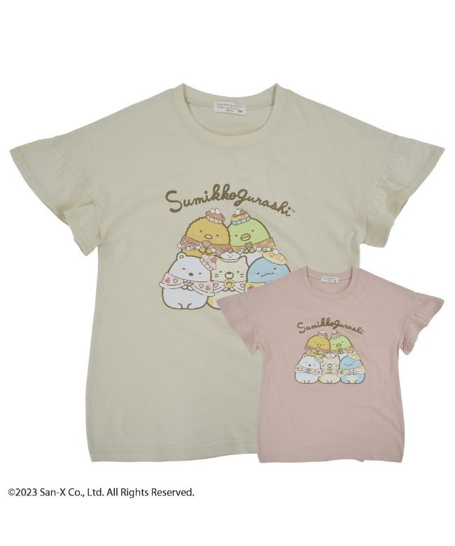 CharaBasket Sumikko Gurashi San-X Kids T-Shirt Frill Girls Print San-X