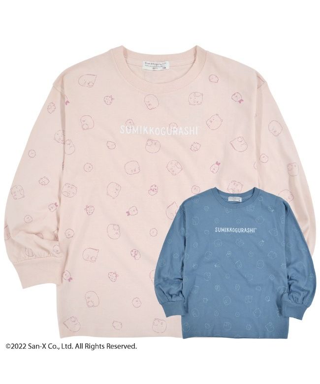 キャラバスケット CharaBasket すみっコぐらし サンエックス Tシャツ バルーン袖 長袖 プリント キッズ 子供