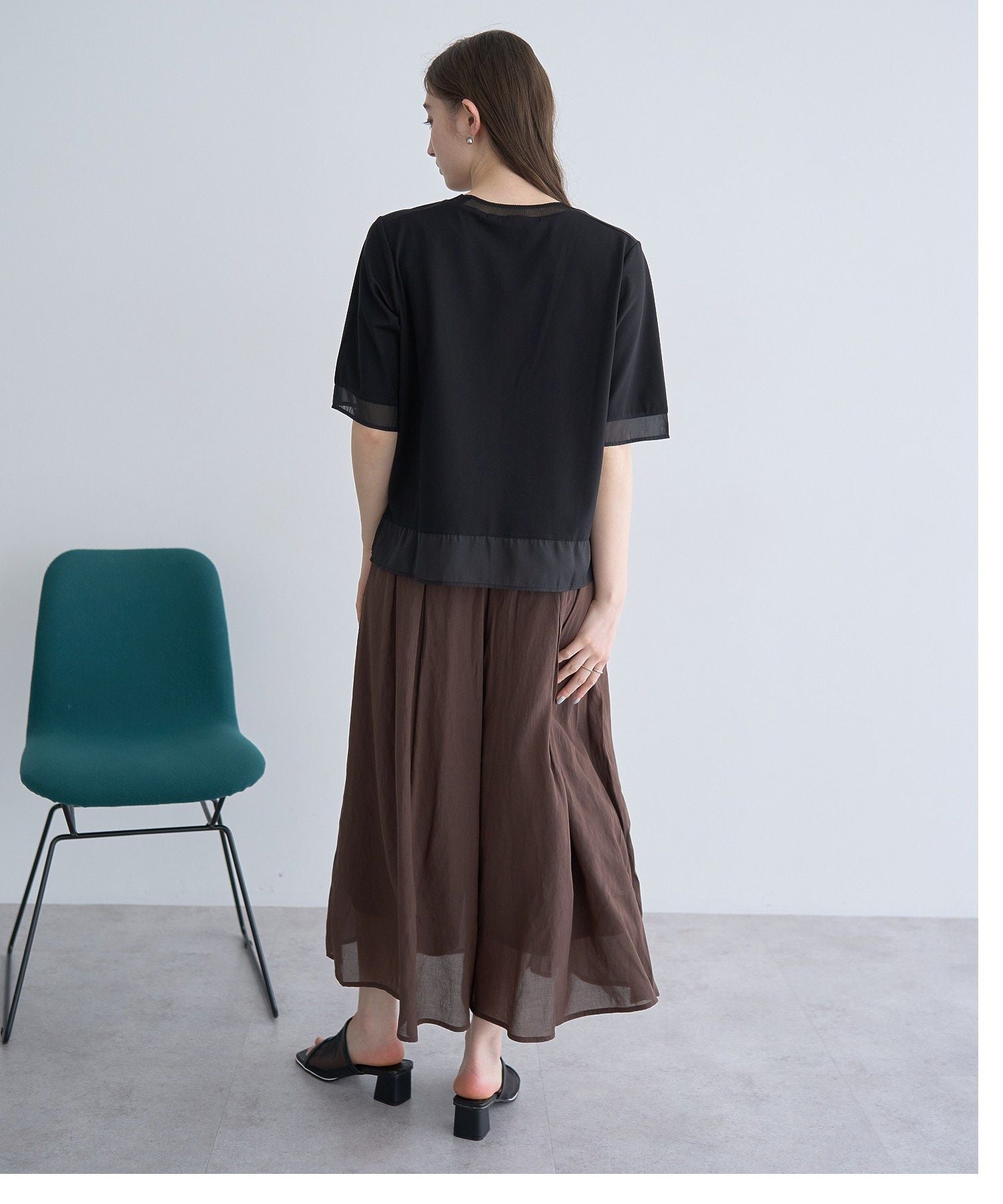 イェッカ ヴェッカ YECCA VECCA ボリュームタックワイドパンツ （ブラウン） ブラウン