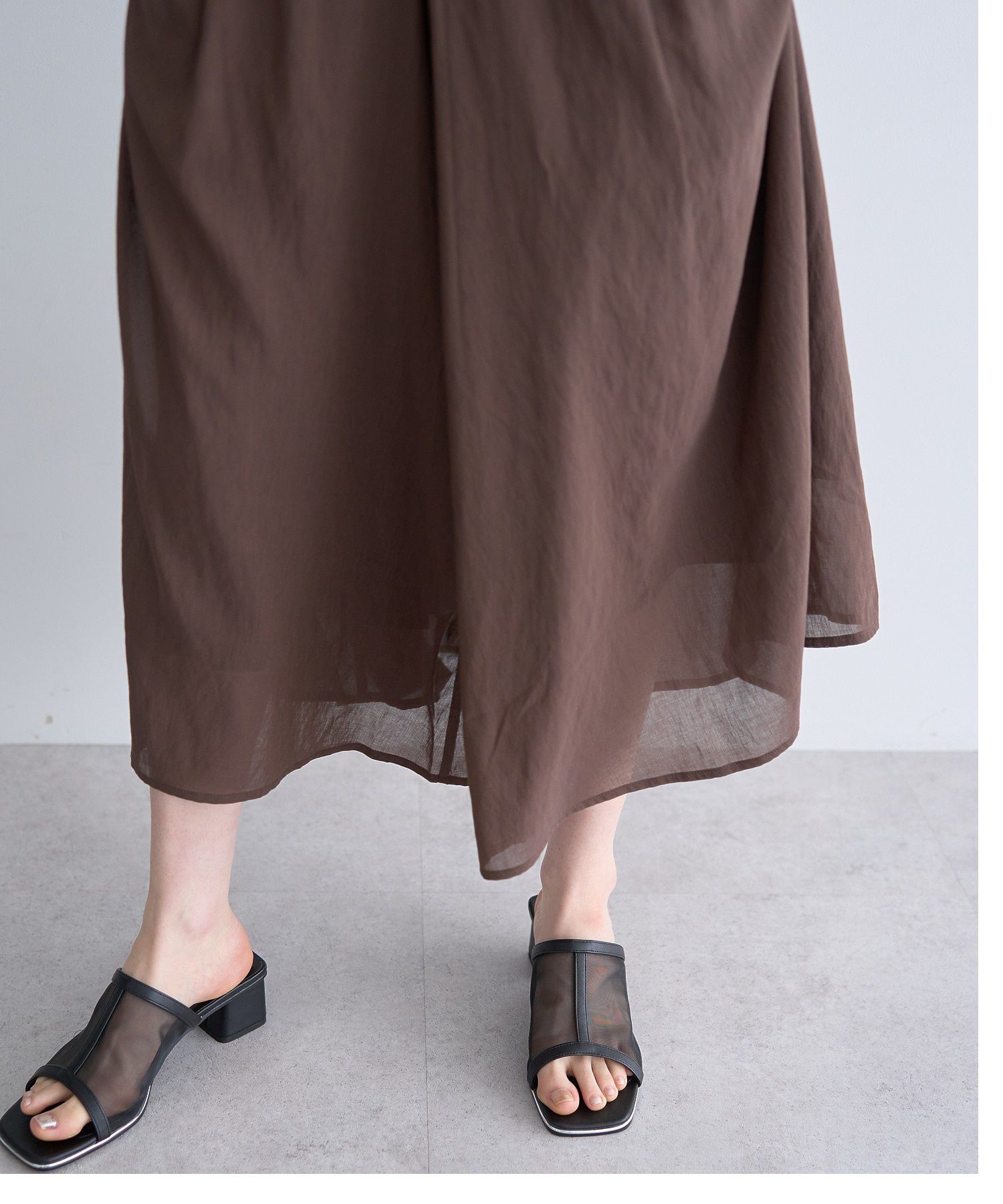 イェッカ ヴェッカ YECCA VECCA ボリュームタックワイドパンツ （ブラウン） ブラウン