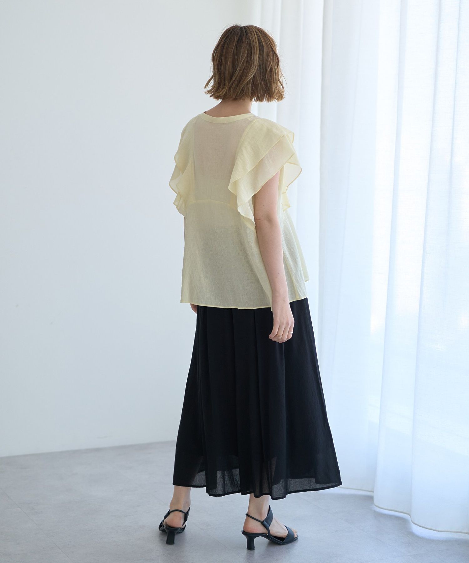 イェッカ ヴェッカ YECCA VECCA ボリュームタックワイドパンツ （ブラウン） ブラウン