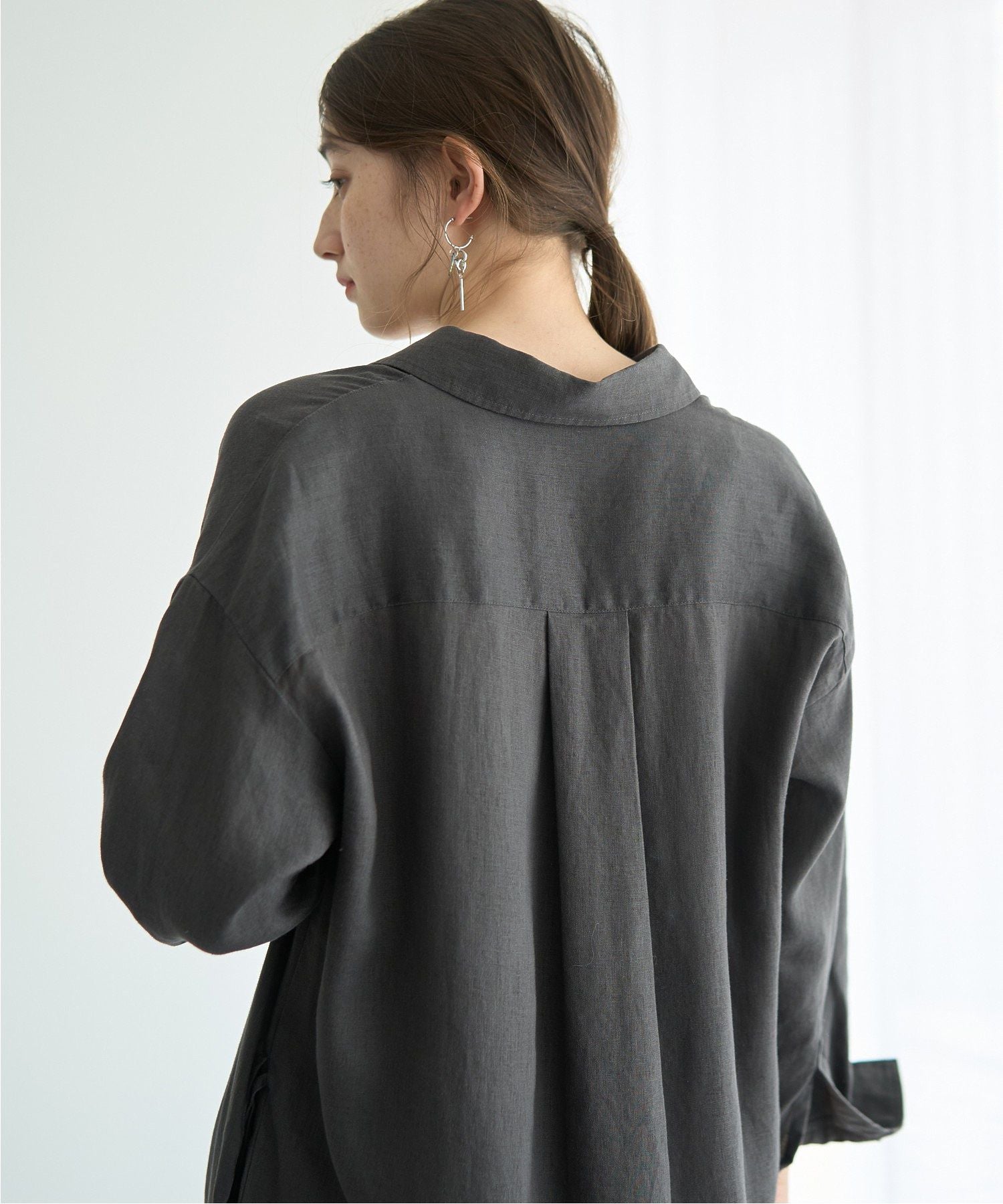 イェッカ ヴェッカ YECCA VECCA 2wayフレンチリネンロングシャツワンピース （ベージュ） ベージュ