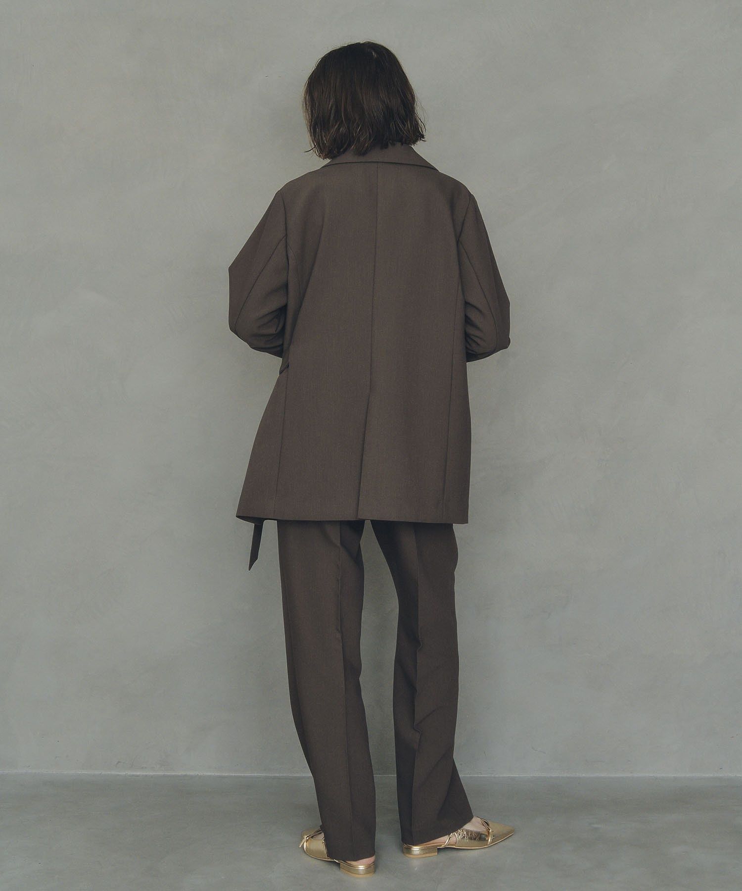イェッカ ヴェッカ YECCA VECCA ウエストデザインワイドストレートパンツ （ブラウン） ブラウン