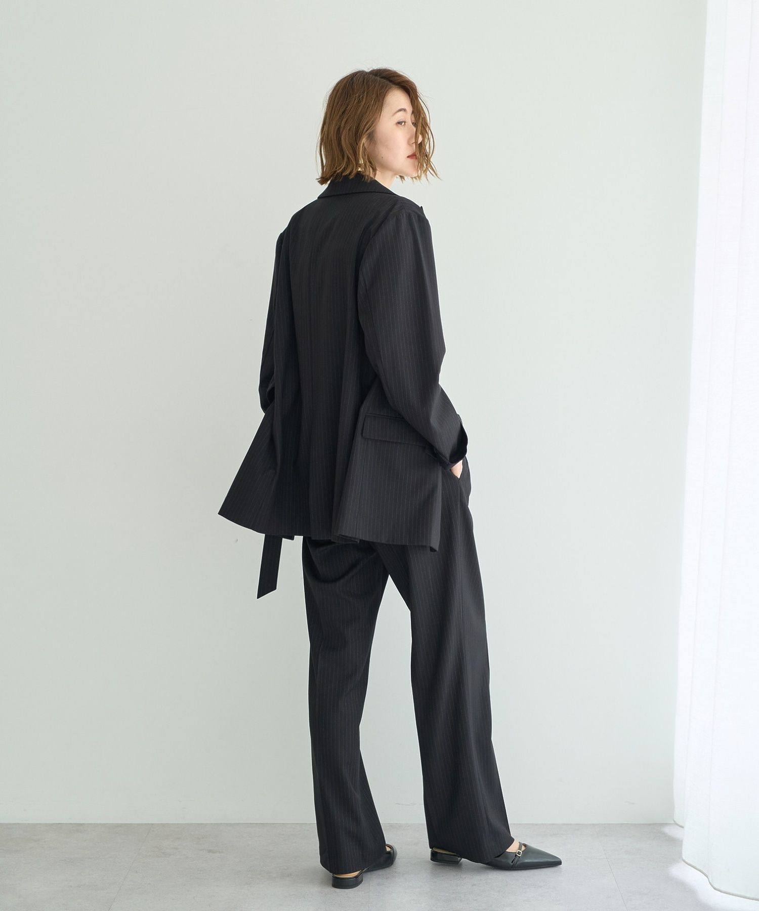 イェッカ ヴェッカ YECCA VECCA ウエストデザインワイドストレートパンツ （ブラウン） ブラウン