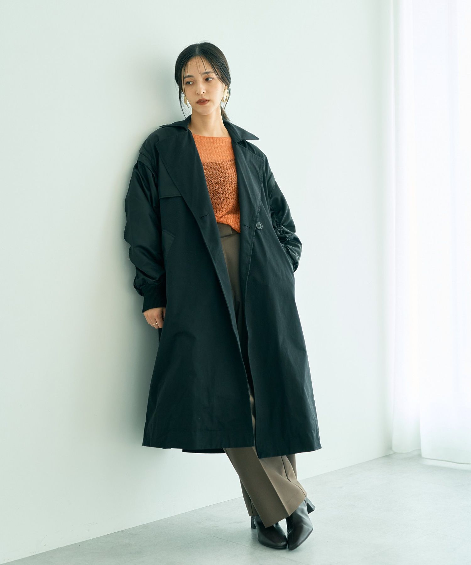 イェッカ ヴェッカ YECCA VECCA ウエストデザインワイドストレートパンツ （ブラウン） ブラウン