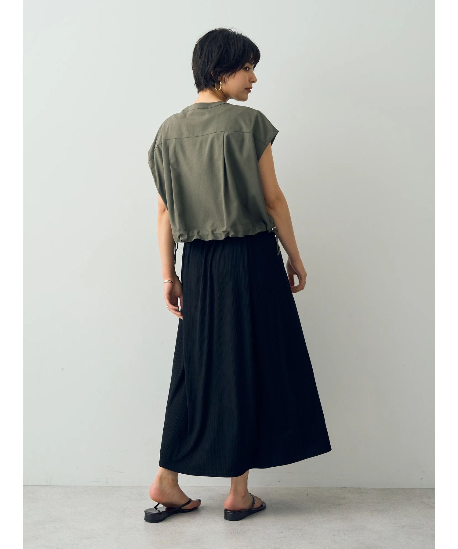 イェッカ ヴェッカ YECCA VECCA [2SET]ポケットシャツ×ロングワンピース （ダークベージュ） ダークベージュ