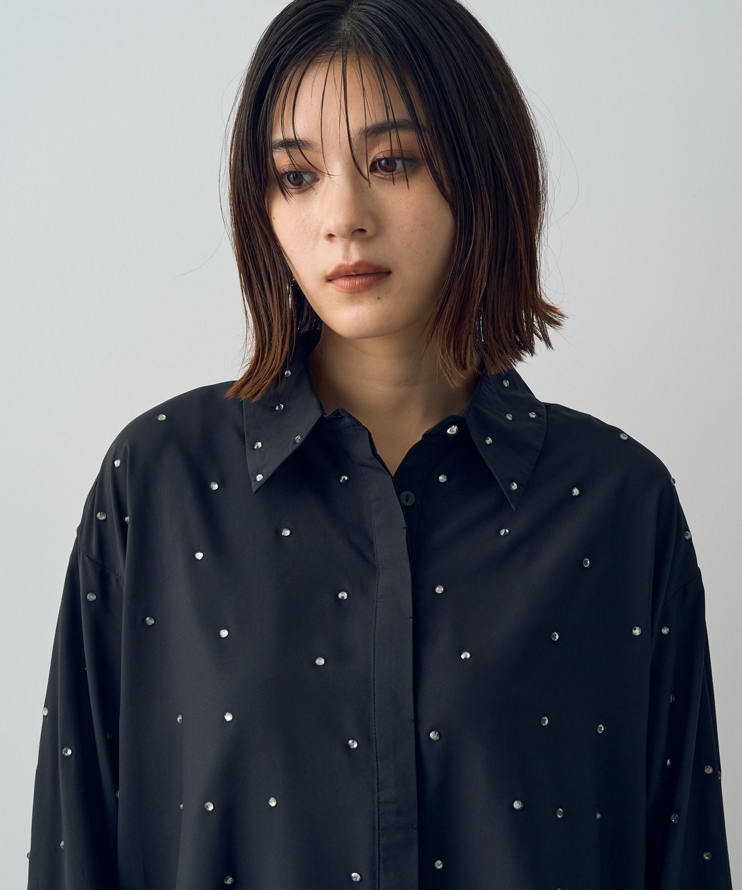 イェッカ ヴェッカ YECCA VECCA ビジューシャツ （オフホワイト） オフホワイト