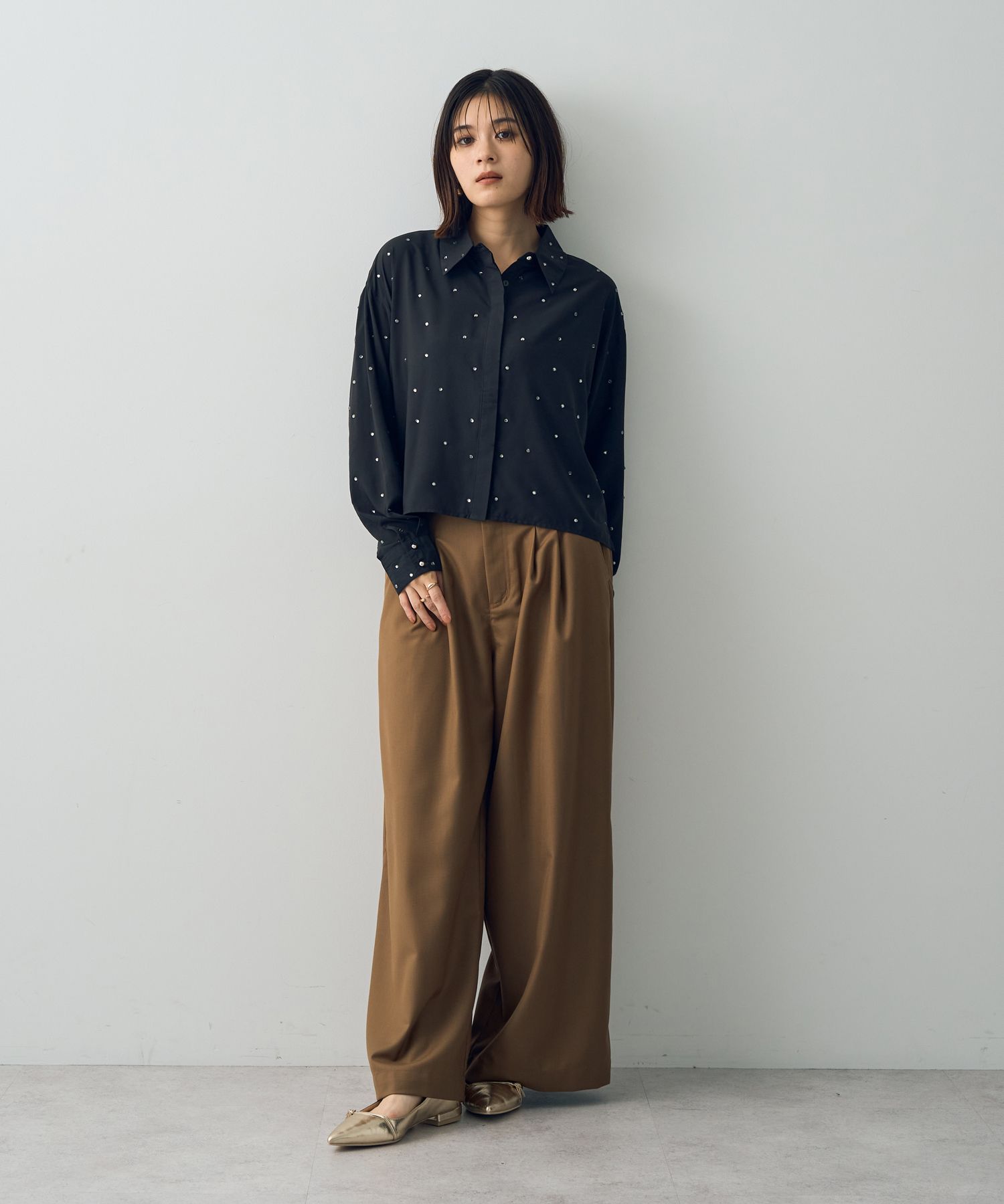 イェッカ ヴェッカ YECCA VECCA ビジューシャツ （オフホワイト） オフホワイト