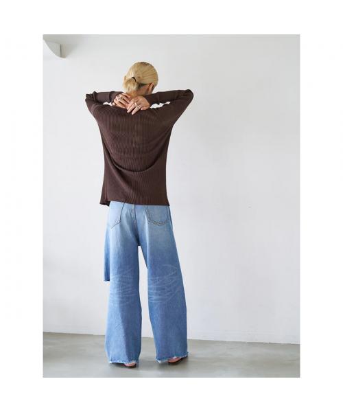 イエン YENN YENN カーディガン COTTON RIB CARDIGAN Y251-91013 （ネイビー） ネイビー