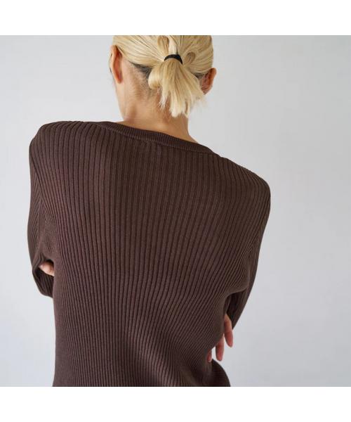 イエン YENN YENN カーディガン COTTON RIB CARDIGAN Y251-91013 （ネイビー） ネイビー