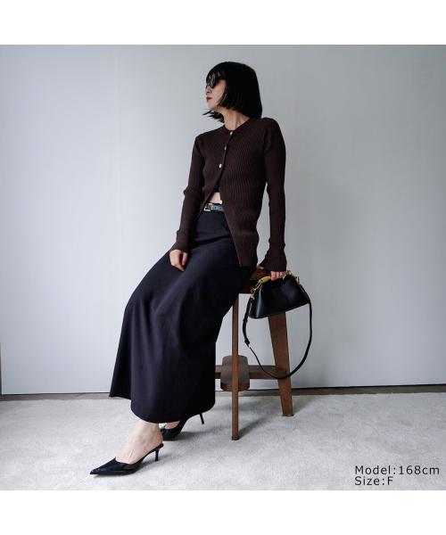 イエン YENN YENN カーディガン COTTON RIB CARDIGAN Y251-91013 （ネイビー） ネイビー