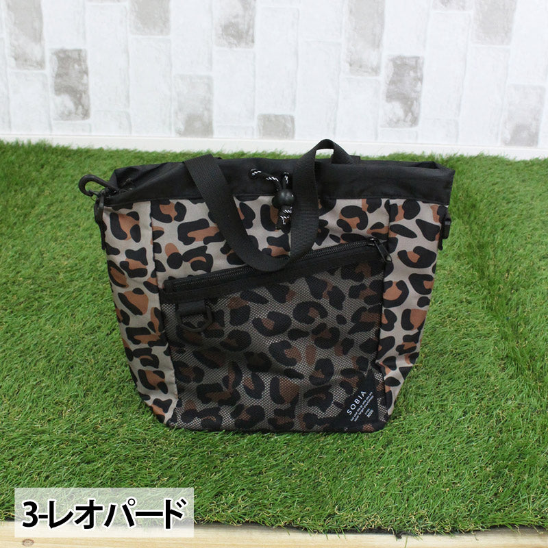 トップイズム TopIsm カートバッグ ラウンドバッグ ゴルフ メンズ ミニトートバッグ 2WAY ショルダーバッグ 巾着 小物 かばん 鞄 （3-レオパード） 3-レオパード