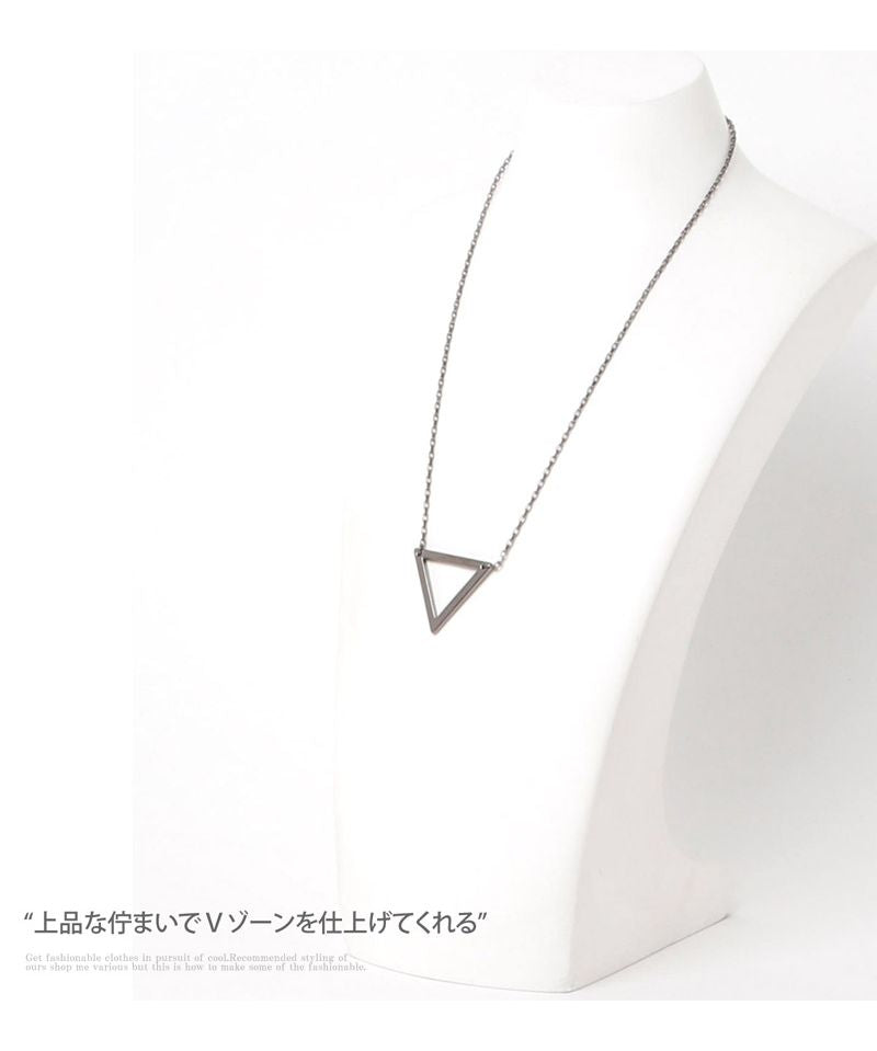トップイズム TopIsm ネックレス メンズ レディース アクセサリー リングネックレス ダブルリング トライアングル ペンダントトップ チェーン おしゃれ アクセ 小物 春夏 男女兼用