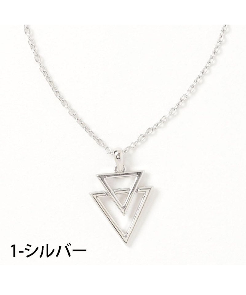トップイズム TopIsm ネックレス メンズ レディース アクセサリー リングネックレス ダブルリング トライアングル ペンダントトップ チェーン おしゃれ アクセ 小物 春夏 男女兼用