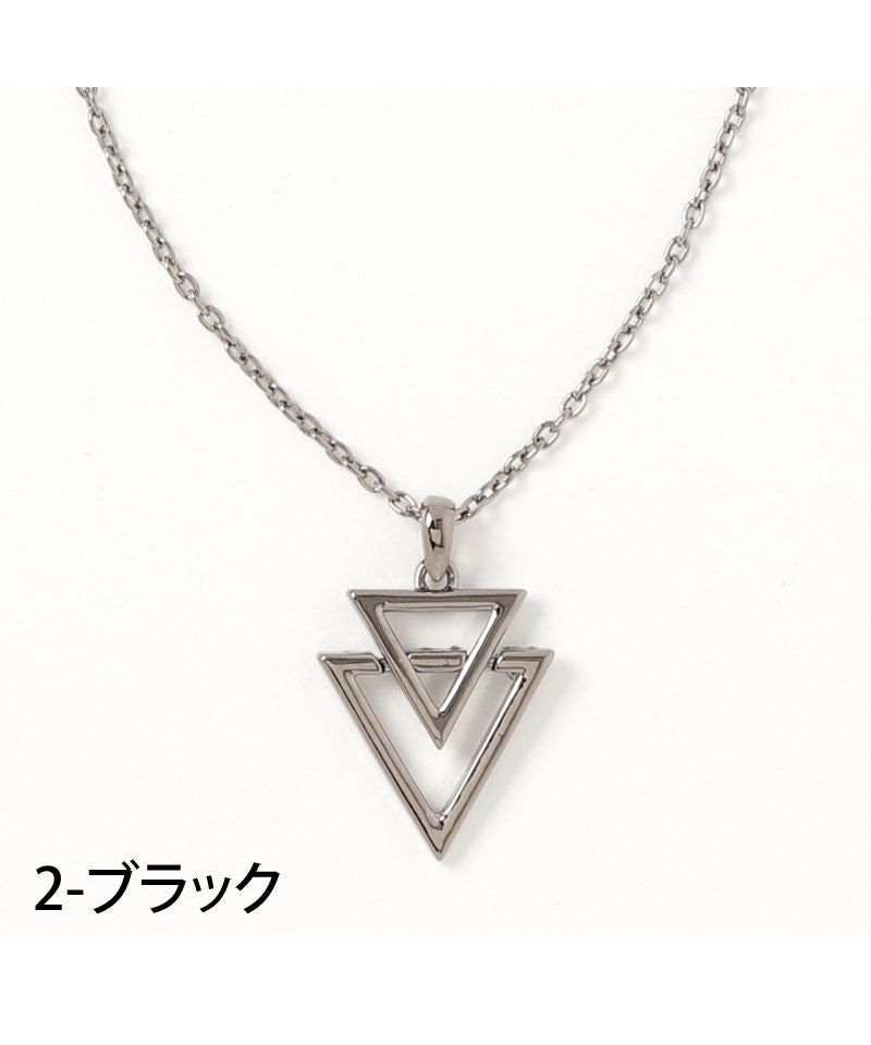 トップイズム TopIsm ネックレス メンズ レディース アクセサリー リングネックレス ダブルリング トライアングル ペンダントトップ チェーン おしゃれ アクセ 小物 春夏 男女兼用