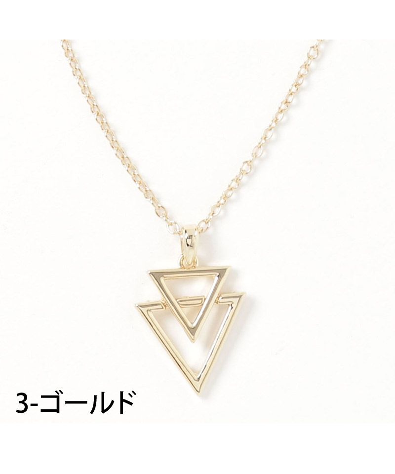 トップイズム TopIsm ネックレス メンズ レディース アクセサリー リングネックレス ダブルリング トライアングル ペンダントトップ チェーン おしゃれ アクセ 小物 春夏 男女兼用