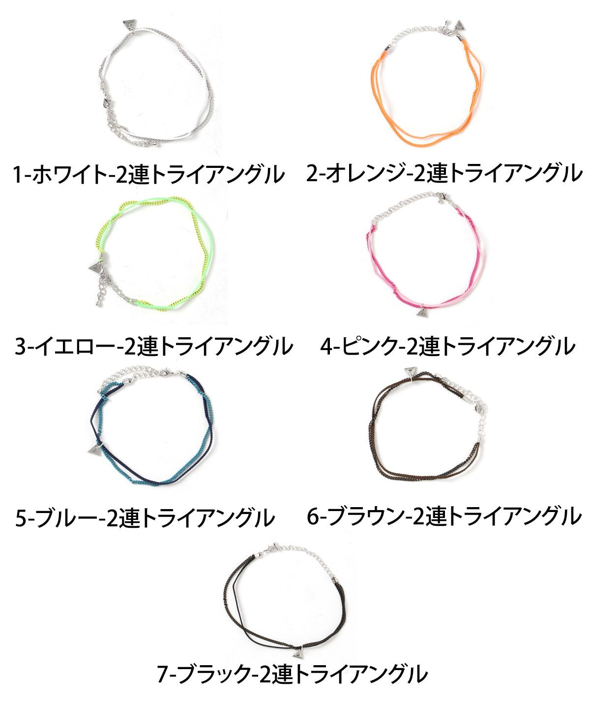 トップイズム TopIsm アンクレット メンズ レディース アクセサリー シンプル トライアングル プレート 紐 ひも チェーン フェイクレザー 男女兼用 春夏 小物 （2-グリーン-プレートデザイン） 2-グリーン-プレートデザイン