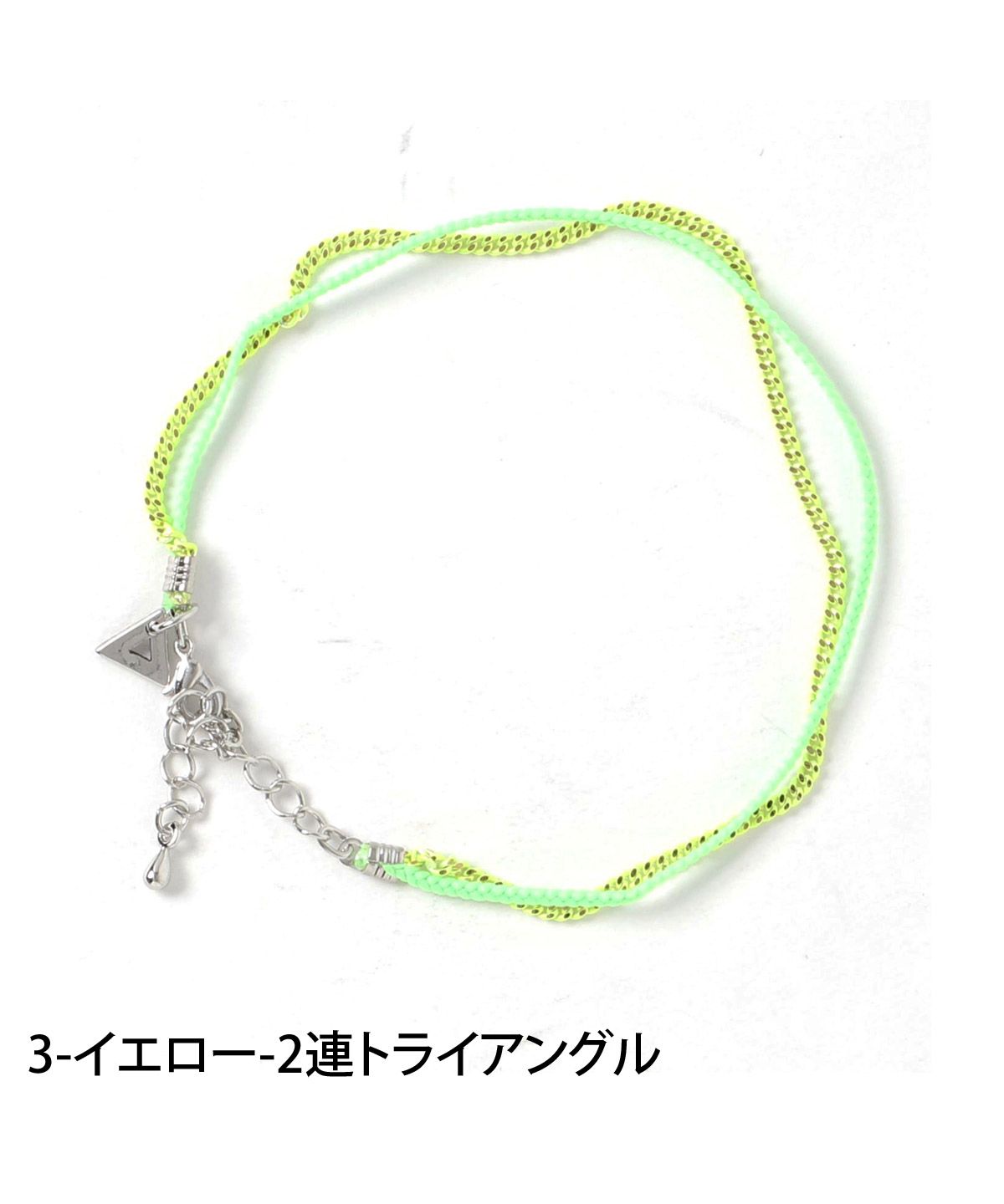 トップイズム TopIsm アンクレット メンズ レディース アクセサリー シンプル トライアングル プレート 紐 ひも チェーン フェイクレザー 男女兼用 春夏 小物 （2-グリーン-プレートデザイン） 2-グリーン-プレートデザイン