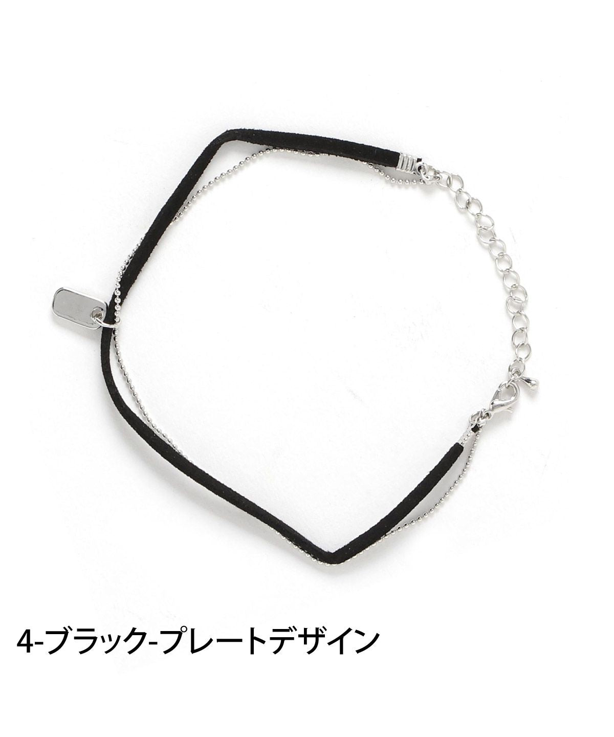 トップイズム TopIsm アンクレット メンズ レディース アクセサリー シンプル トライアングル プレート 紐 ひも チェーン フェイクレザー 男女兼用 春夏 小物 （2-グリーン-プレートデザイン） 2-グリーン-プレートデザイン