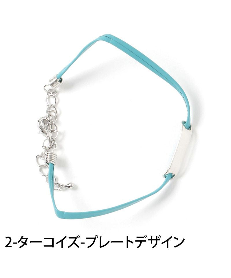 トップイズム TopIsm アンクレット メンズ レディース アクセサリー シンプル 3連 プレート 紐 ヒモ おしゃれ 男女兼用 小物