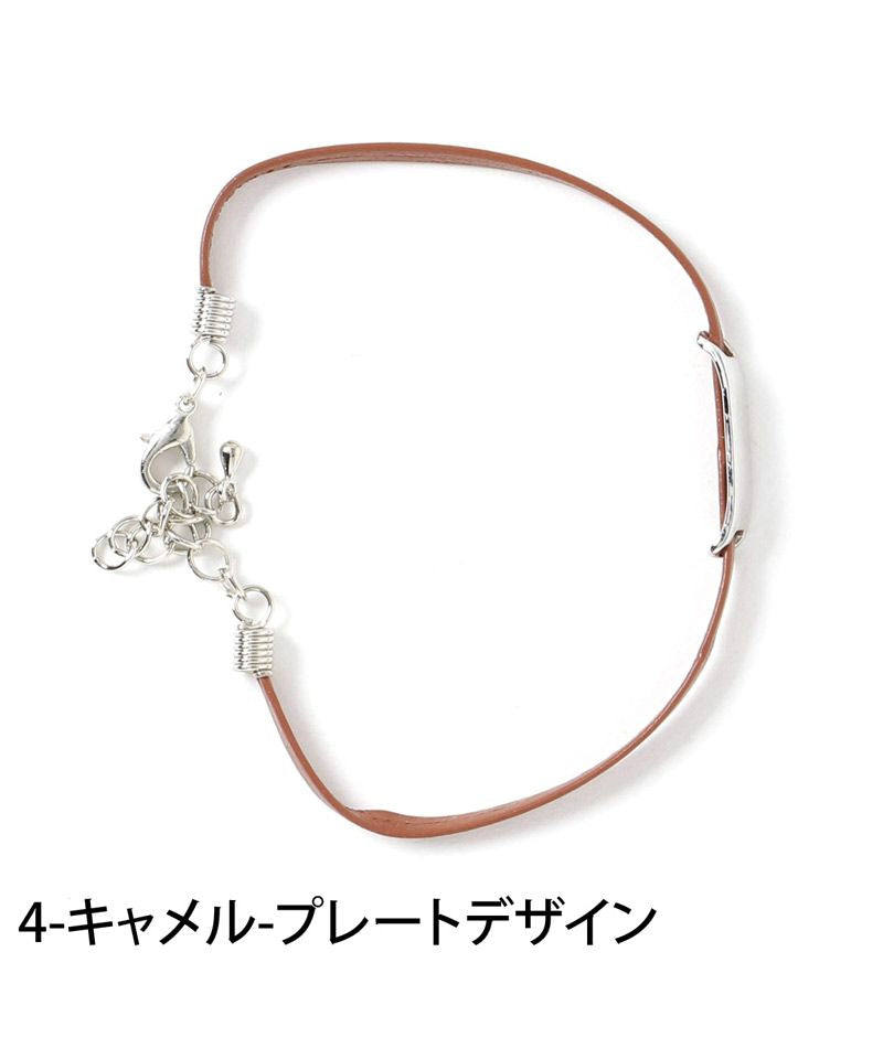 トップイズム TopIsm アンクレット メンズ レディース アクセサリー シンプル 3連 プレート 紐 ヒモ おしゃれ 男女兼用 小物