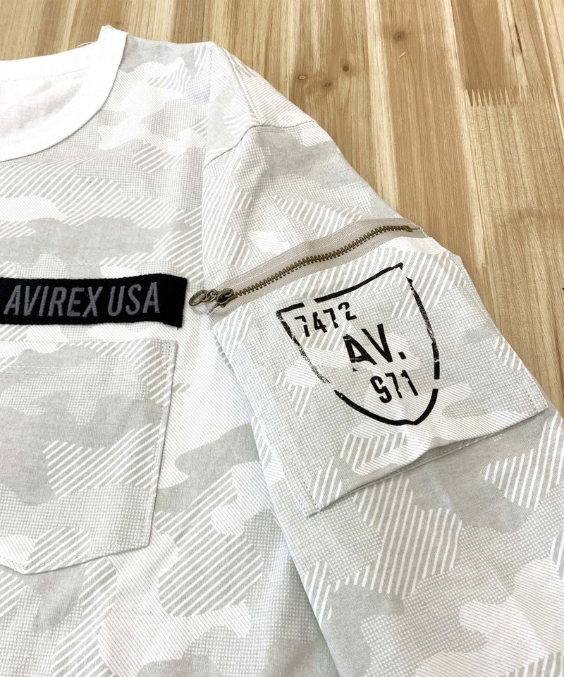 トップイズム TopIsm AVIREX アビレクッス フェイドウォッシュ 長袖 ファティーグ Tシャツ ロングTシャツ 長袖Tシャツ ロンT 長袖 綿100% メンズ ブランド